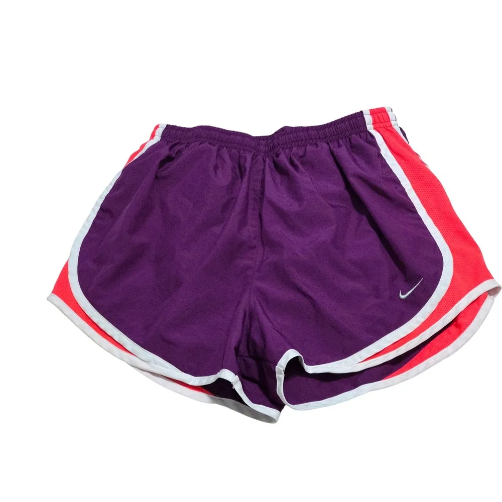 Nike Dri-FIT Tempo Running Shorts Womens Medium Purple‎ Pink Mesh Athletic Gym